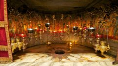 Stern von Bethlehem in der Geburtsgrotte